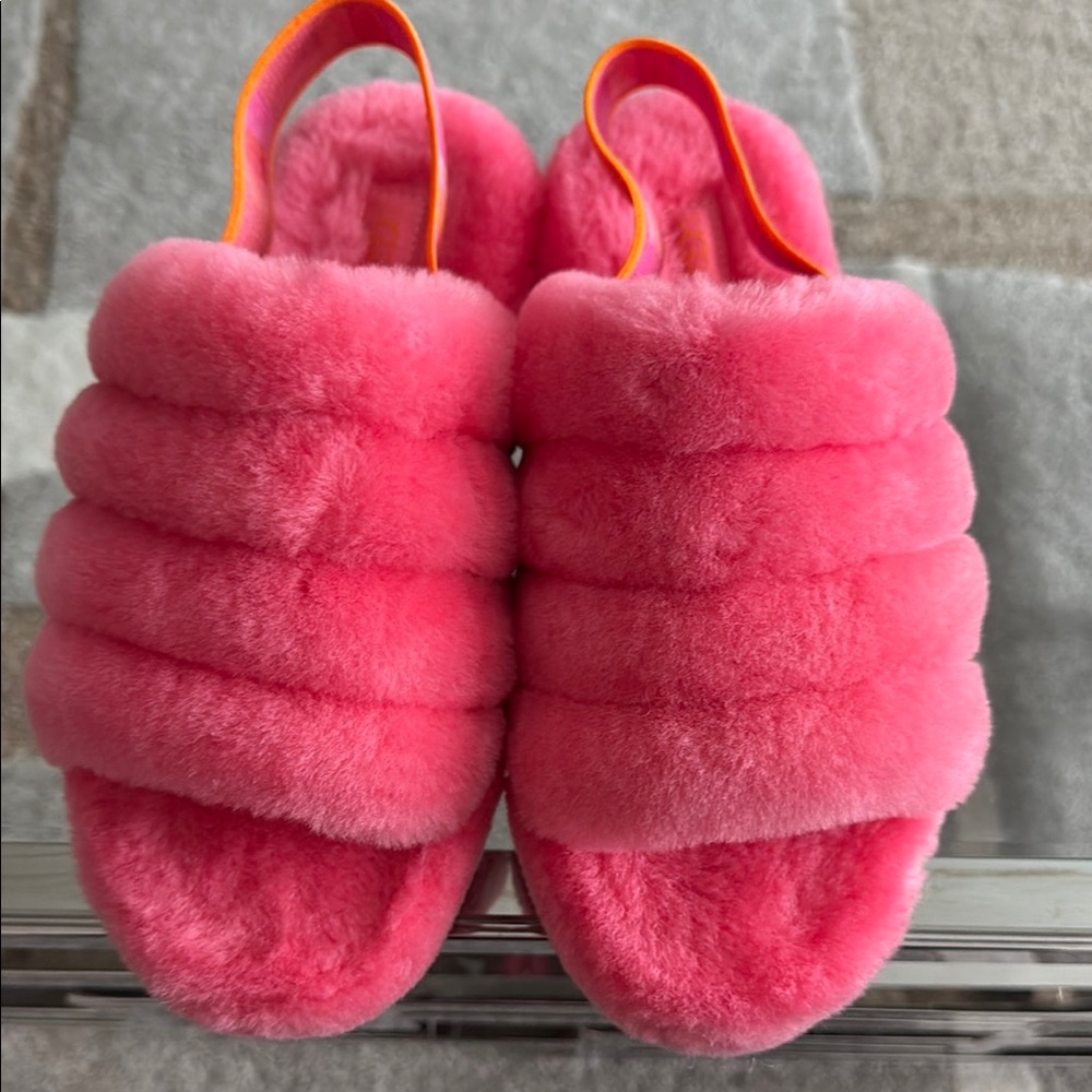UGG Cozy Pink Fuzzy Women's Slippers